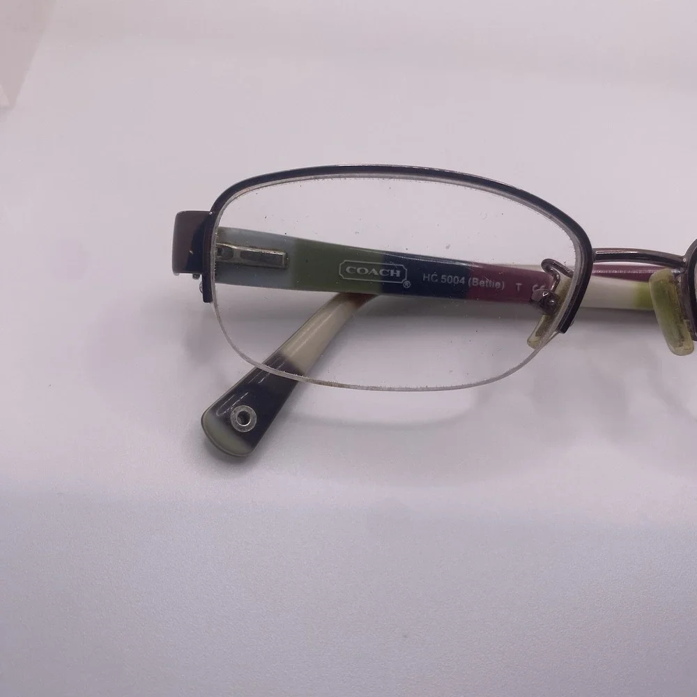 Coach Eyeglasses Women FRAME ONLY HC5004 Bettie Half Rim 51-16-135 Purple 880